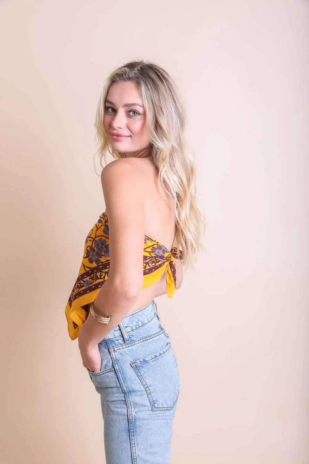 Oversized Floral Anemone Bandana - Boho Clothing and Accessories - Flyclothing LLC