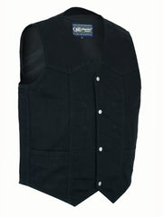 DM910 Men's Traditional Denim Vest with Plain Sides