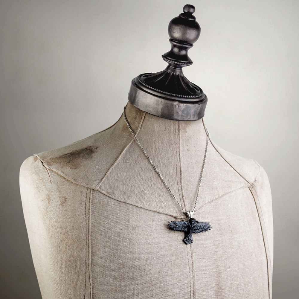 Black Raven Pendant - Alchemy of England - Flyclothing LLC