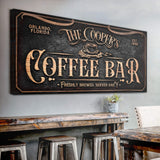 Personalized Coffee Bar Sign V - Tailored Canvases - Flyclothing LLC