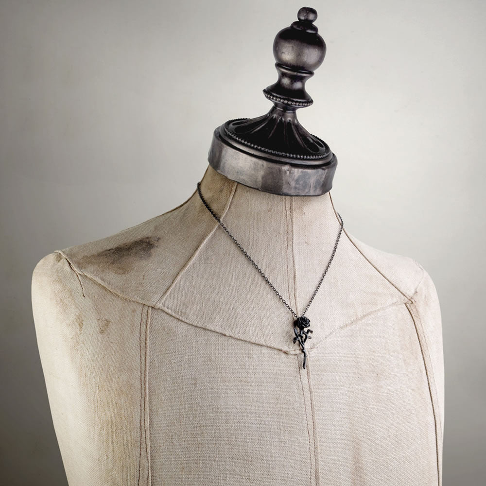 The Romance of the Black Rose Pendant - Alchemy of England - Flyclothing LLC