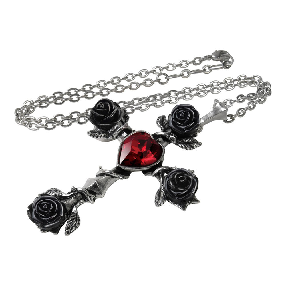 Black Rosifix Necklace - Alchemy of England - Flyclothing LLC