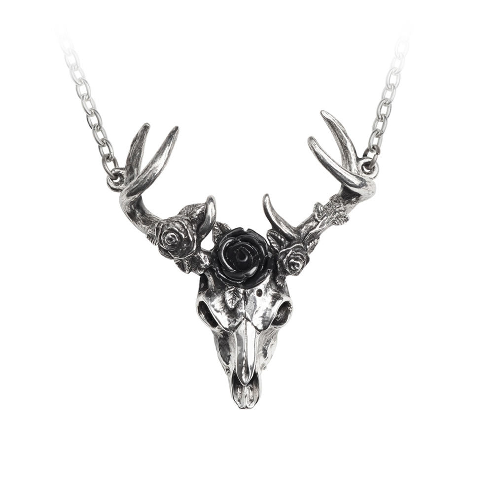 White Hart Black Rose Pendant - Alchemy of England - Flyclothing LLC