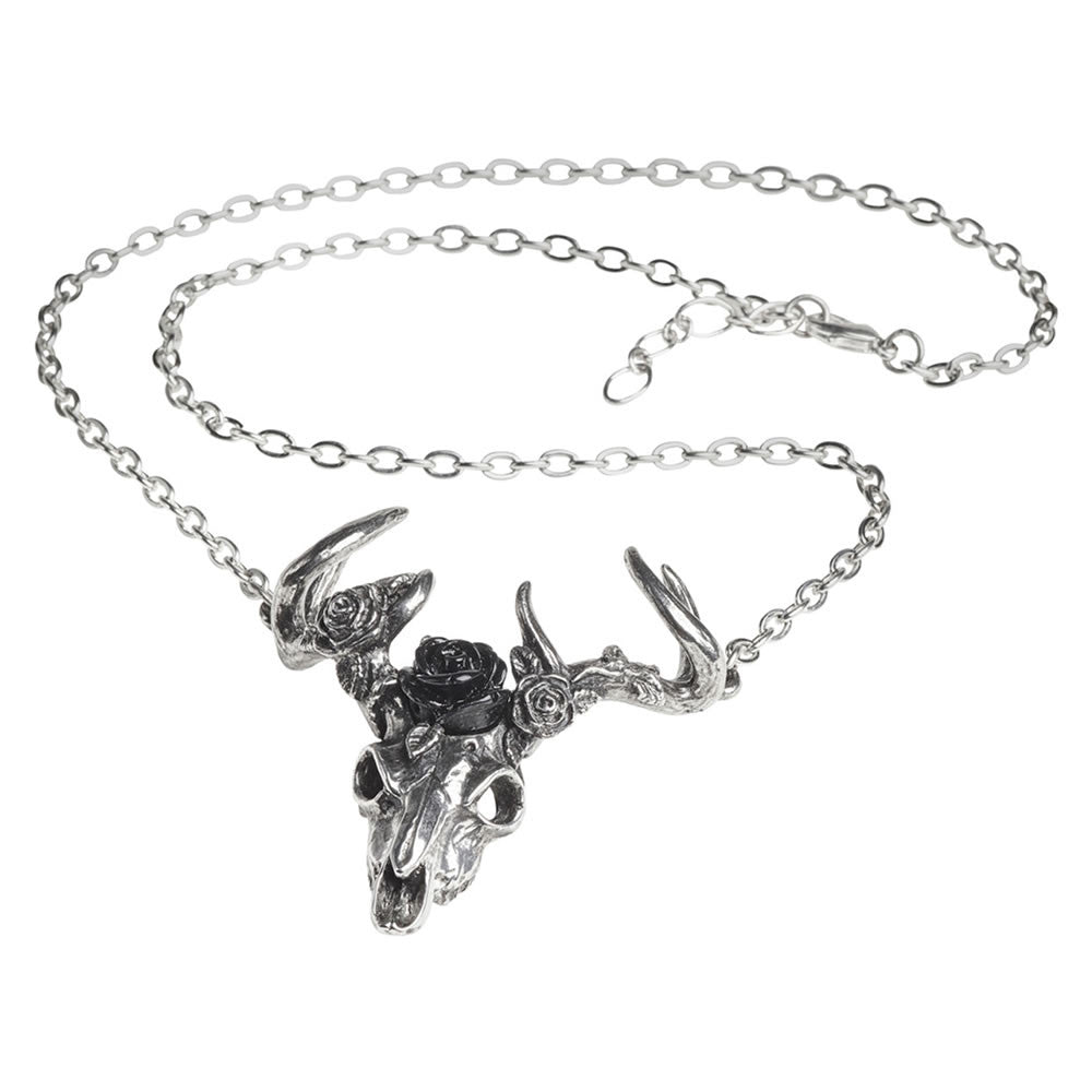 White Hart Black Rose Pendant - Alchemy of England - Flyclothing LLC