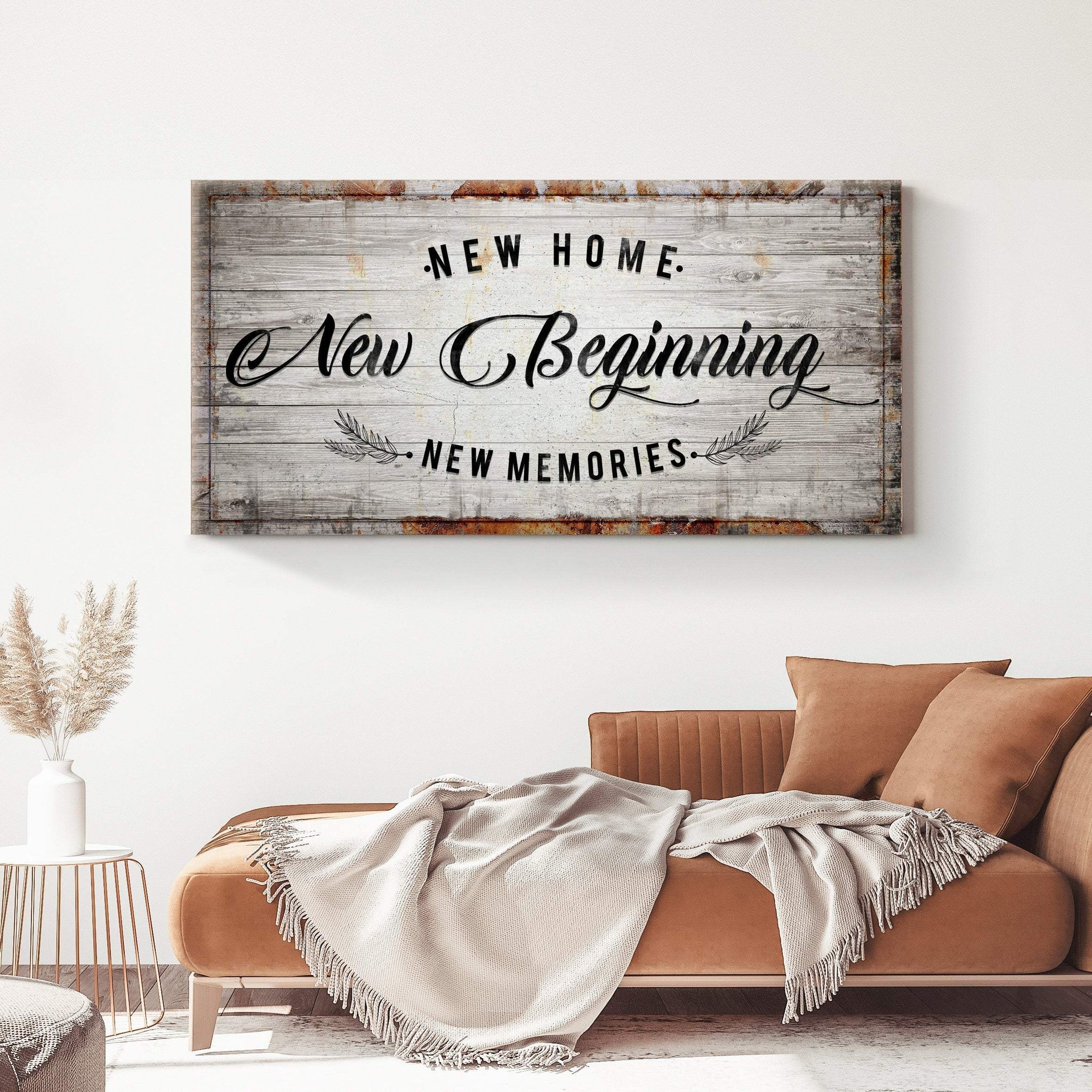 New Home, New Beginning Sign - Tailored Canvases - Flyclothing LLC