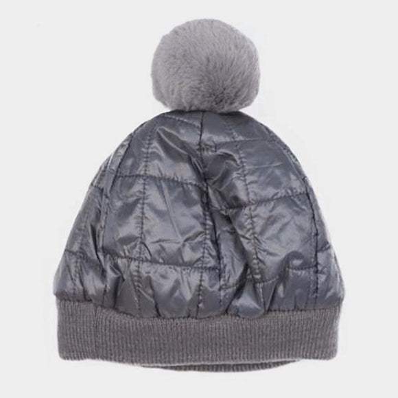 Padded Puffer Beanie Hat - Madeline Love - Flyclothing LLC