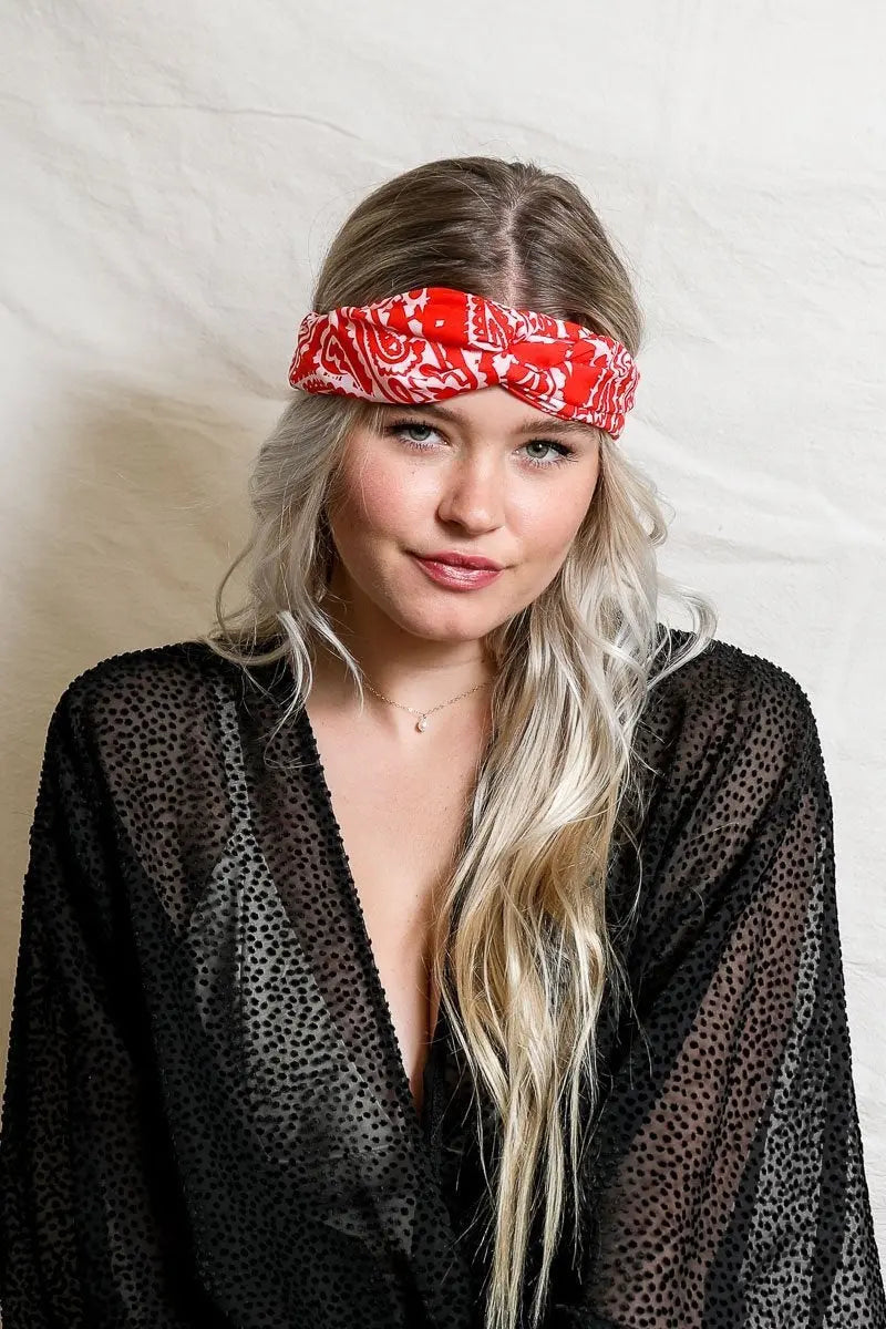 Paisley Boho Head Wrap - Boho Clothing and Accessories - Flyclothing LLC