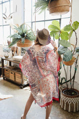 Paisley Floral Patchwork Kimono - Boho Clothing and Accessories - Flyclothing LLC