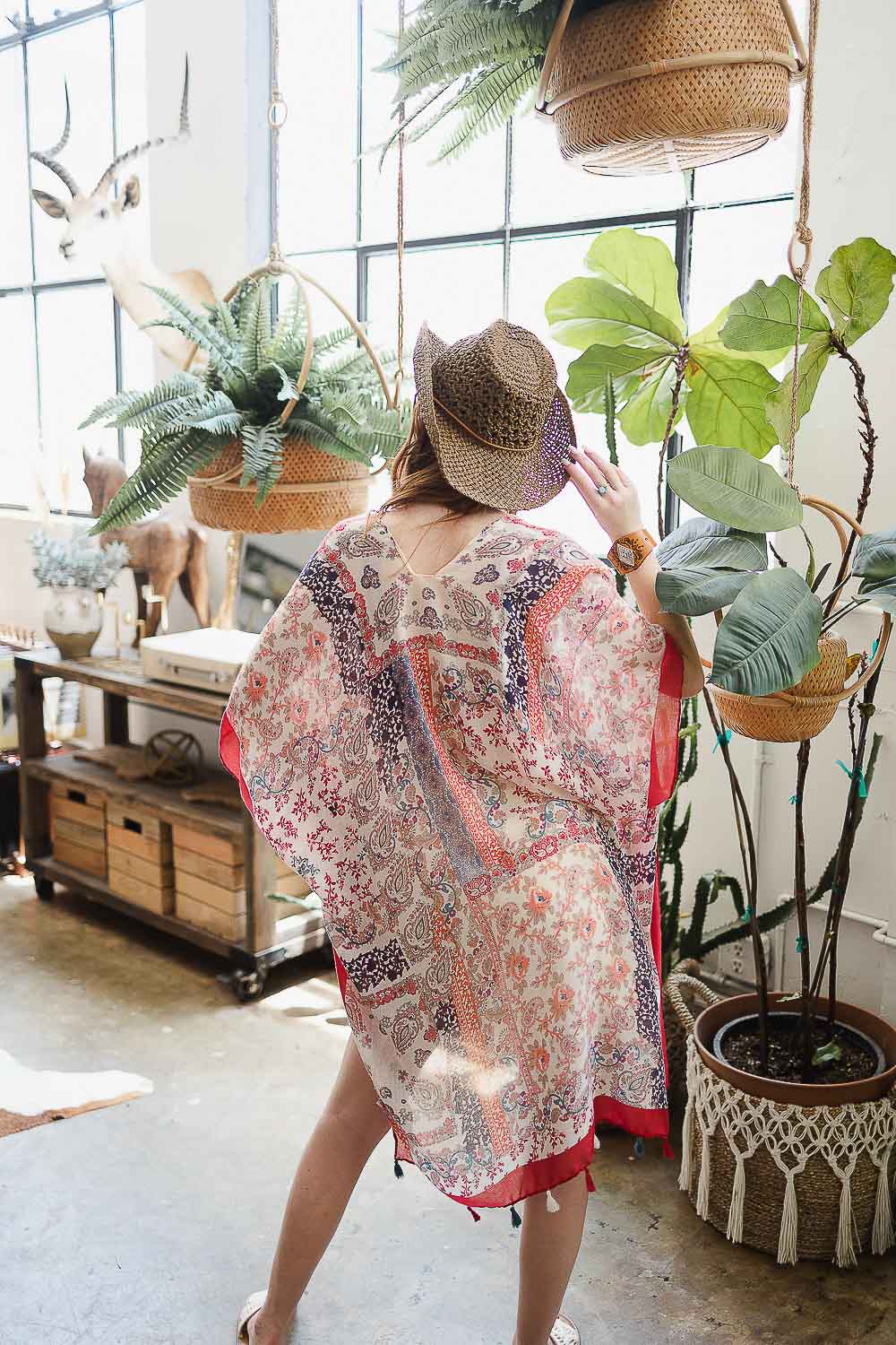 Paisley Floral Patchwork Kimono - Boho Clothing and Accessories - Flyclothing LLC