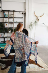 Paisley Floral Patchwork Kimono - Boho Clothing and Accessories - Flyclothing LLC