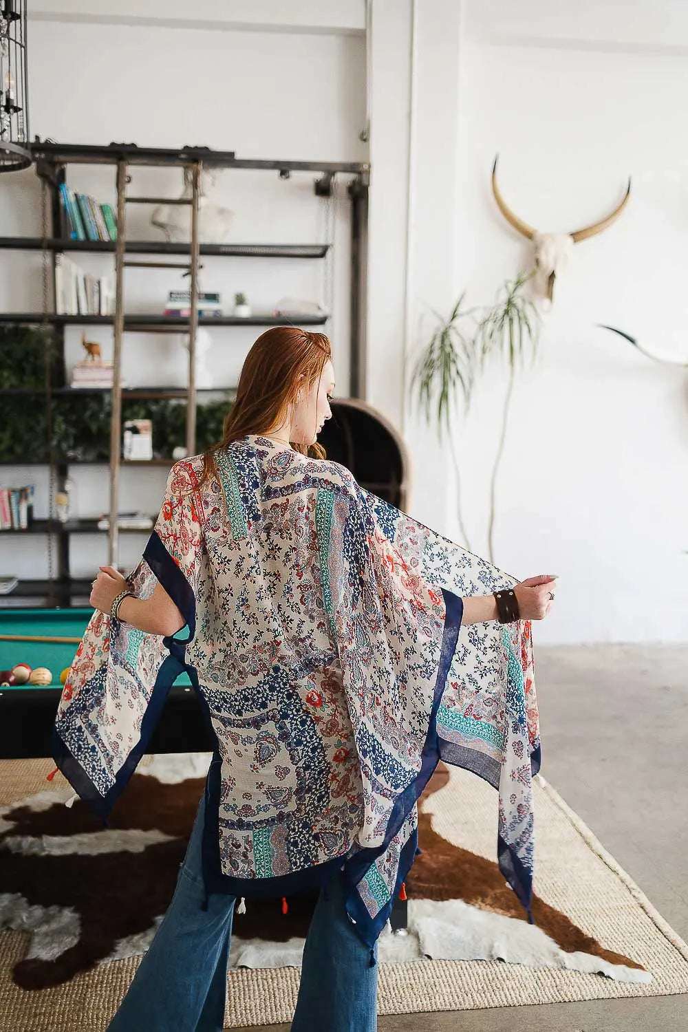 Paisley Floral Patchwork Kimono - Boho Clothing and Accessories - Flyclothing LLC