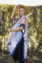 Paisley Floral Patchwork Kimono - Boho Clothing and Accessories - Flyclothing LLC