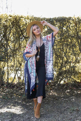 Paisley Floral Patchwork Kimono - Boho Clothing and Accessories - Flyclothing LLC