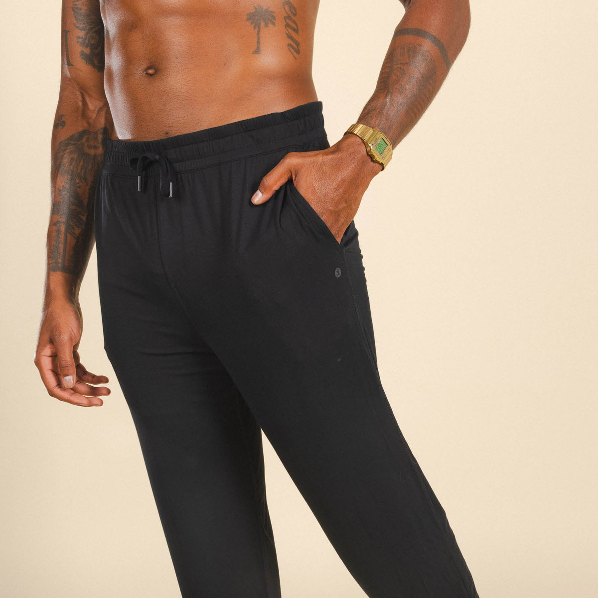 The Threat Level Midnight | Black SleepDeep™ Men’s Pajama Joggers - Shinesty - Flyclothing LLC
