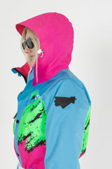 The Park Rat | Neon Spray Design Retro Women's One Piece Ski Suit - Shinesty - Flyclothing LLC