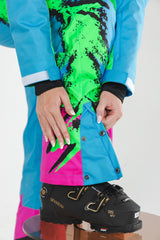 The Park Rat | Neon Spray Design Retro Women's One Piece Ski Suit - Shinesty - Flyclothing LLC