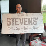 Personalized Whiskey and Wine Bar Sign: Custom Bar Signs for Home Bar – Perfect Man Cave Wall Decor & Ideal Gift for Wine Lovers - Tailored Canvases - Flyclothing LLC
