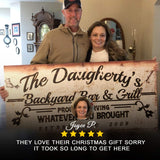 Backyard Bar & Grill Sign II - Tailored Canvases - Flyclothing LLC