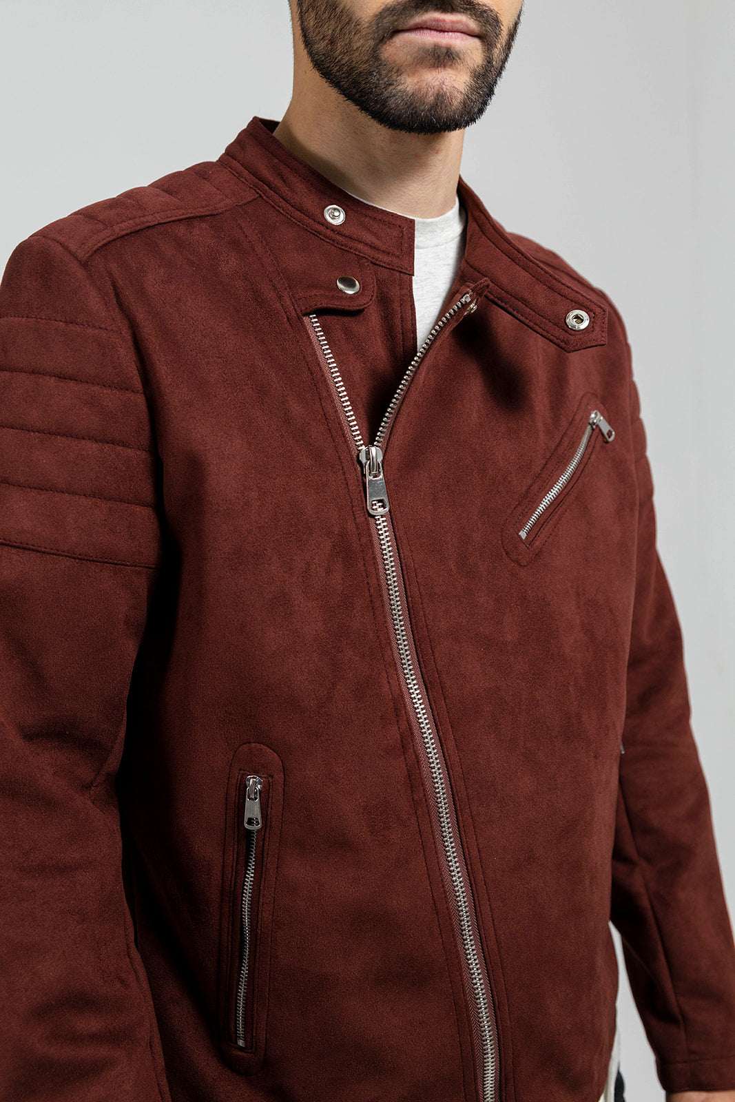 Payton Men's Faux Suede Scooter Jacket