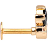 1/4 Clear CZ Gem Rose Gold Tone Anodized Cartilage Tragus Earring - BodyCandy - Flyclothing LLC