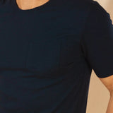 The Blues Singer | Deep Navy Everyman™ Pocket T Shirt - Shinesty - Flyclothing LLC