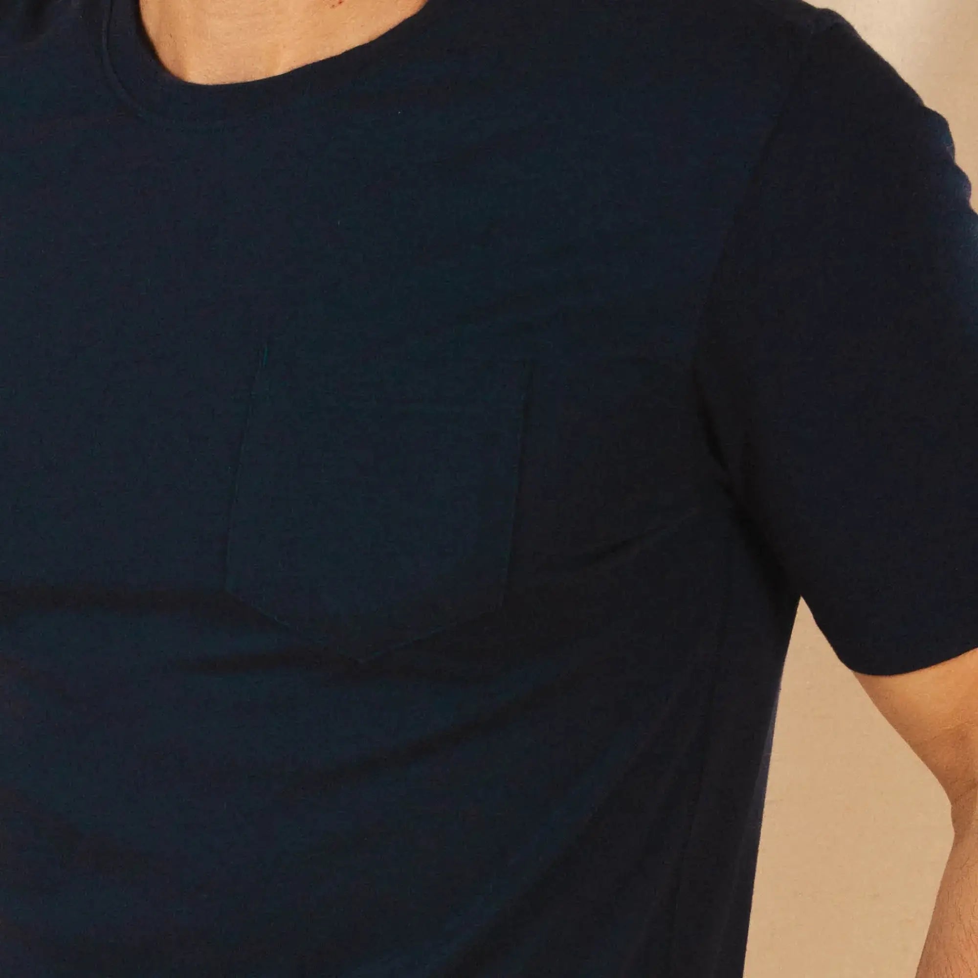 The Blues Singer | Deep Navy Everyman™ Pocket T Shirt - Shinesty - Flyclothing LLC