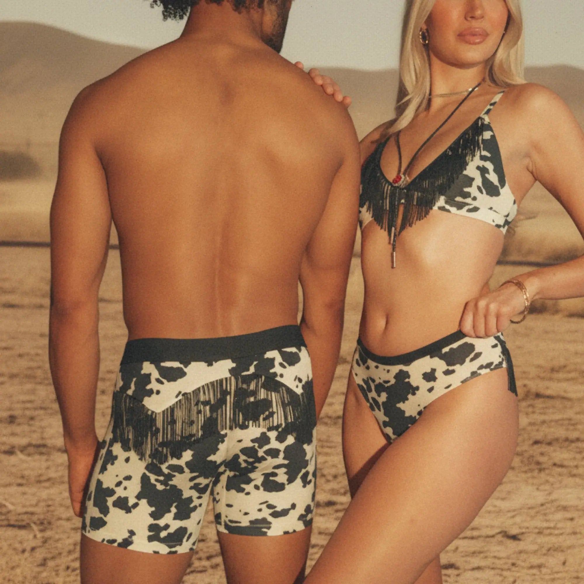 The Graze Escape | Cow Hide Fringe Ball Hammock® Pouch Underwear - Shinesty - Flyclothing LLC