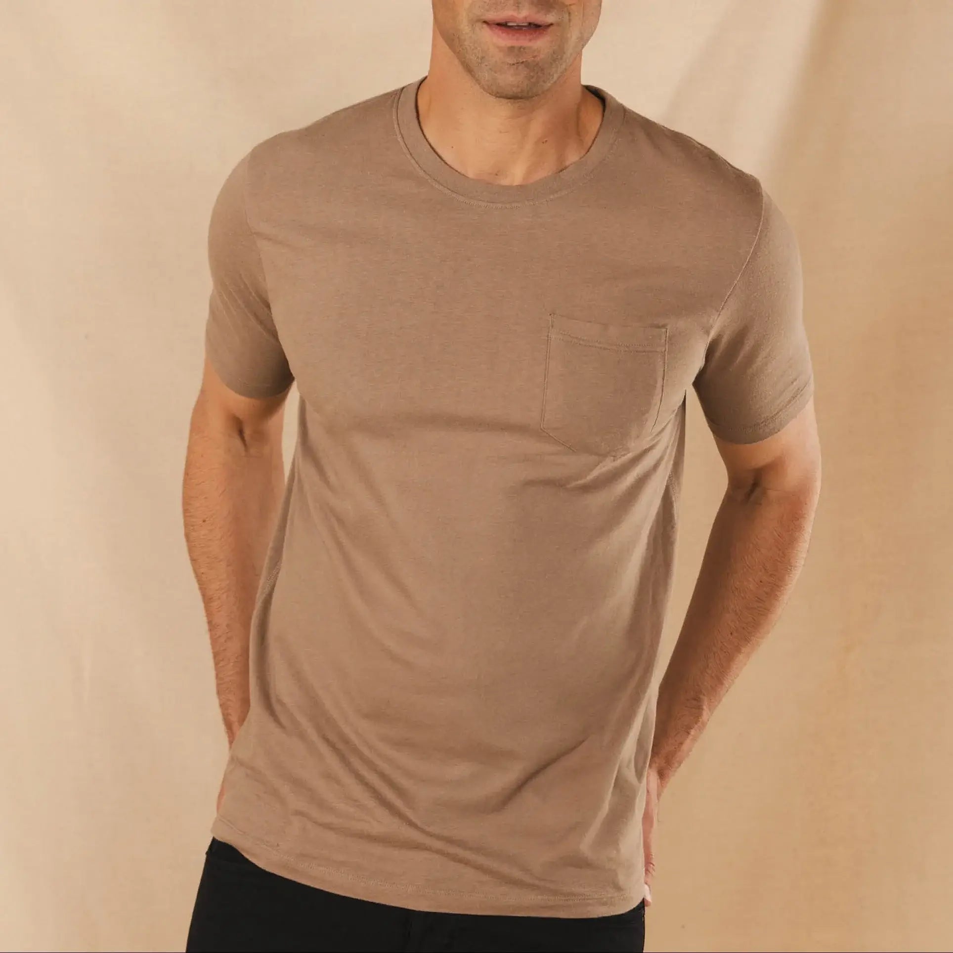 The Desert Roams | Light Brown Everyman™ Pocket T Shirt - Shinesty - Flyclothing LLC