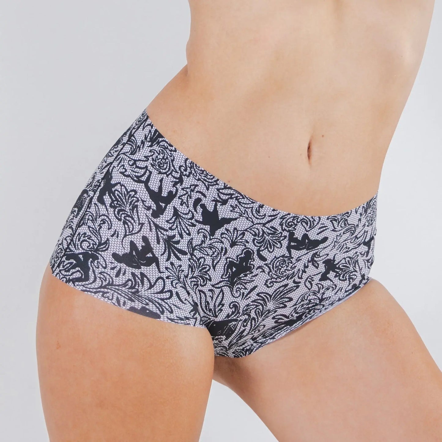 The Racy & Lacy | Provocative Lace Print Women’s Seamless Boyshort - Shinesty - Flyclothing LLC