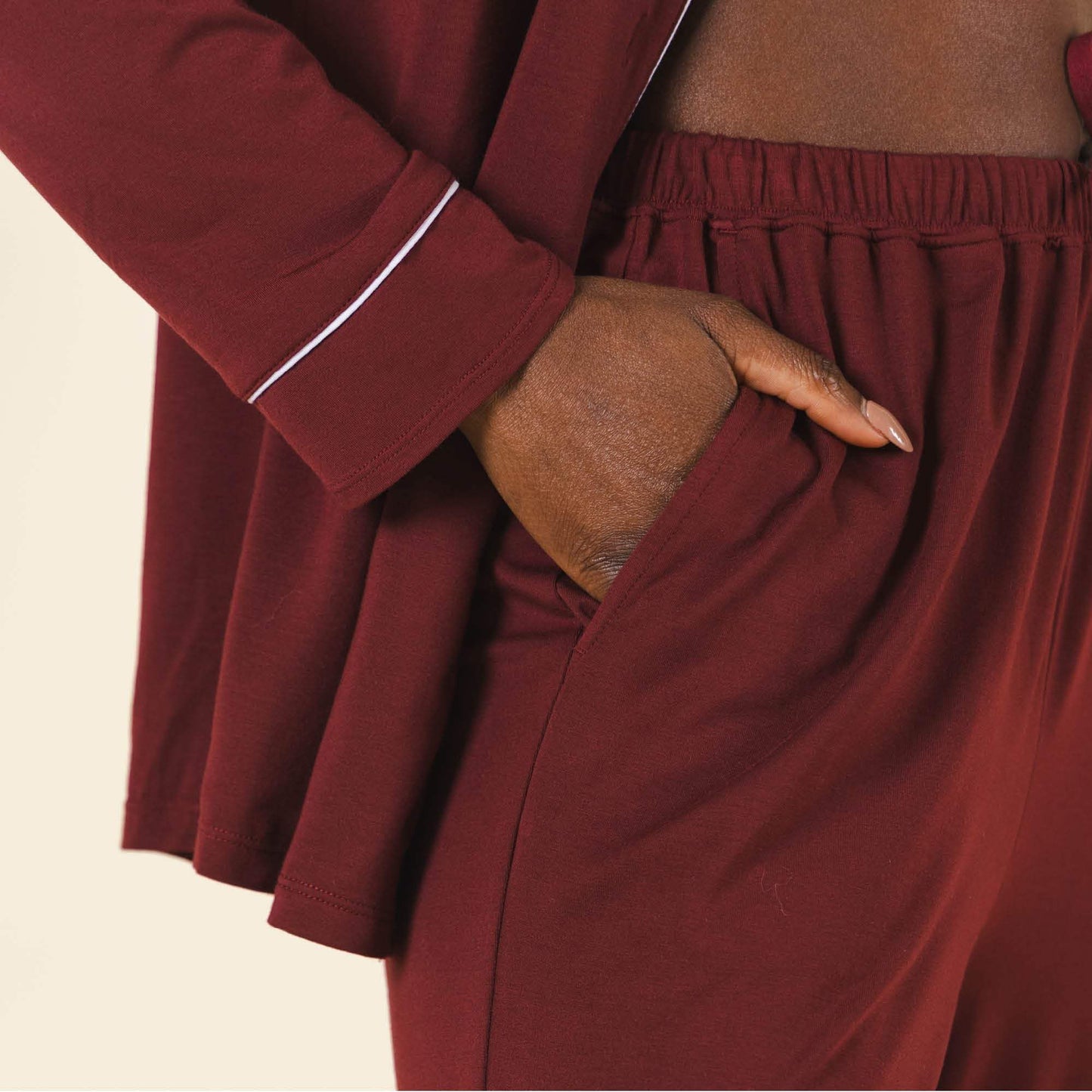 The Sommelier | Burgundy SleepDeep™ Women’s Long Sleeve Pajama Set - Shinesty - Flyclothing LLC