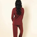 The Sommelier | Burgundy SleepDeep™ Women’s Long Sleeve Pajama Set - Shinesty - Flyclothing LLC