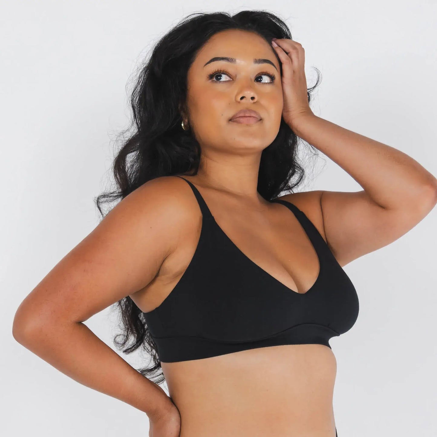The Threat Level Midnight | Black Boob Hammock™ Plunge Bralette - Shinesty - Flyclothing LLC