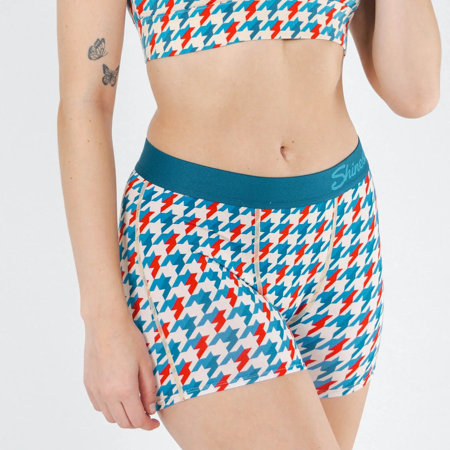 The Swanky | Retro Houndstooth Women’s Boxers - Shinesty - Flyclothing LLC