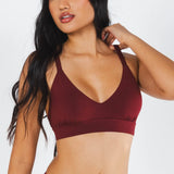 The Sommelier | Burgundy Boob Hammock™ Plunge Bralette - Shinesty - Flyclothing LLC