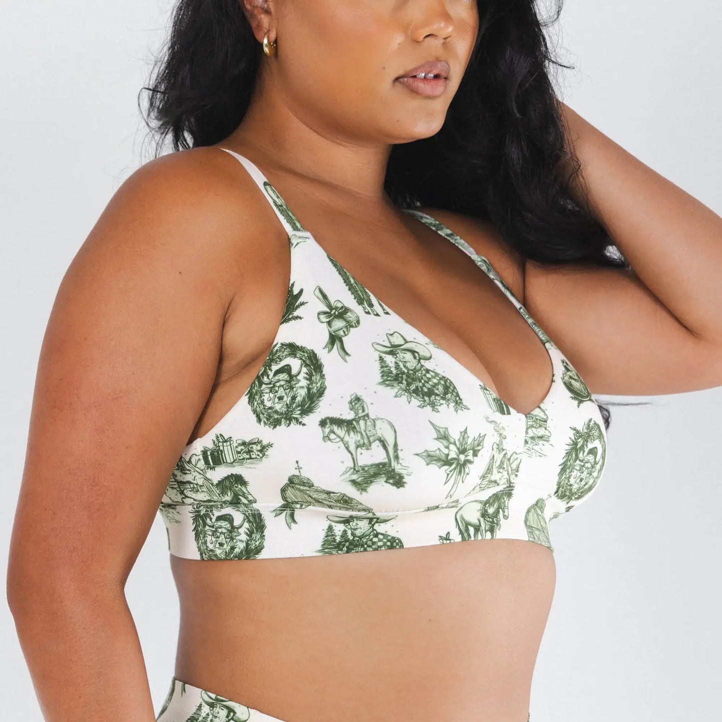 The Western Wonderland | Western Toile Boob Hammock™ Plunge Bralette - Shinesty - Flyclothing LLC