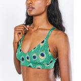 The Fancy Feather | Peacock Boob Hammock™ Plunge Bralette - Shinesty - Flyclothing LLC
