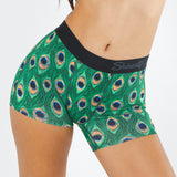 The Fancy Feather | Peacock Women’s Boxers - Shinesty - Flyclothing LLC