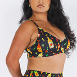 The Gotcha Sriracha | Hot Sauce Boob Hammock™ Plunge Bralette - Shinesty - Flyclothing LLC