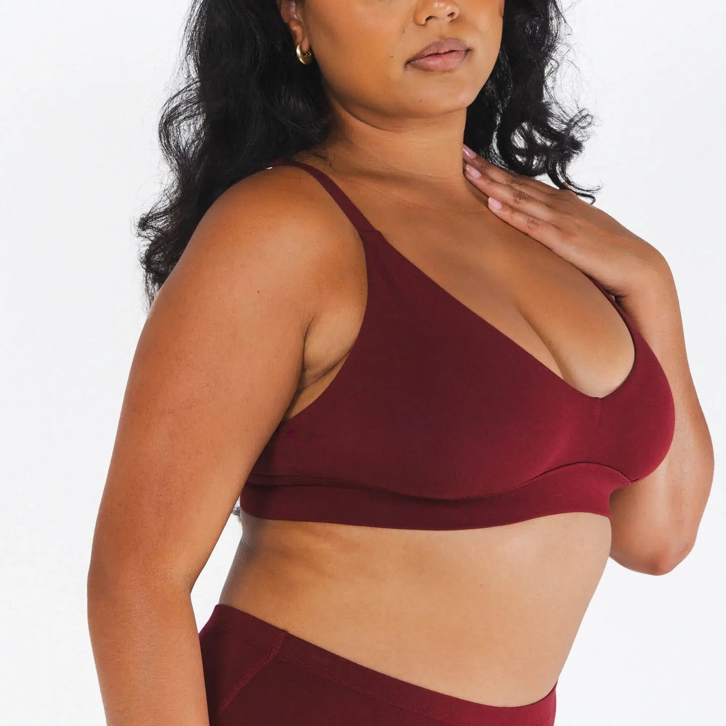 The Sommelier | Burgundy Boob Hammock™ Plunge Bralette - Shinesty - Flyclothing LLC