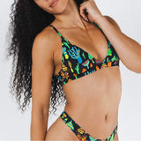 The Super Shroom | Neon Mushrooms Boob Hammock™ Triangle Bralette - Shinesty - Flyclothing LLC