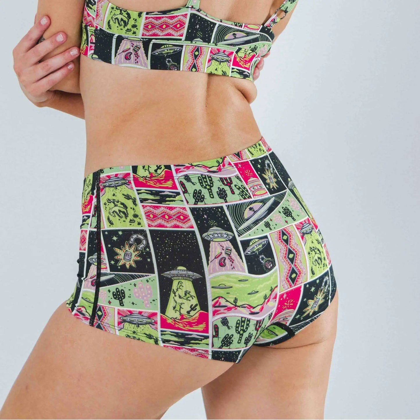 The Area 51 | Retro-Futuristic Alien Modal Boyshort Underwear - Shinesty - Flyclothing LLC