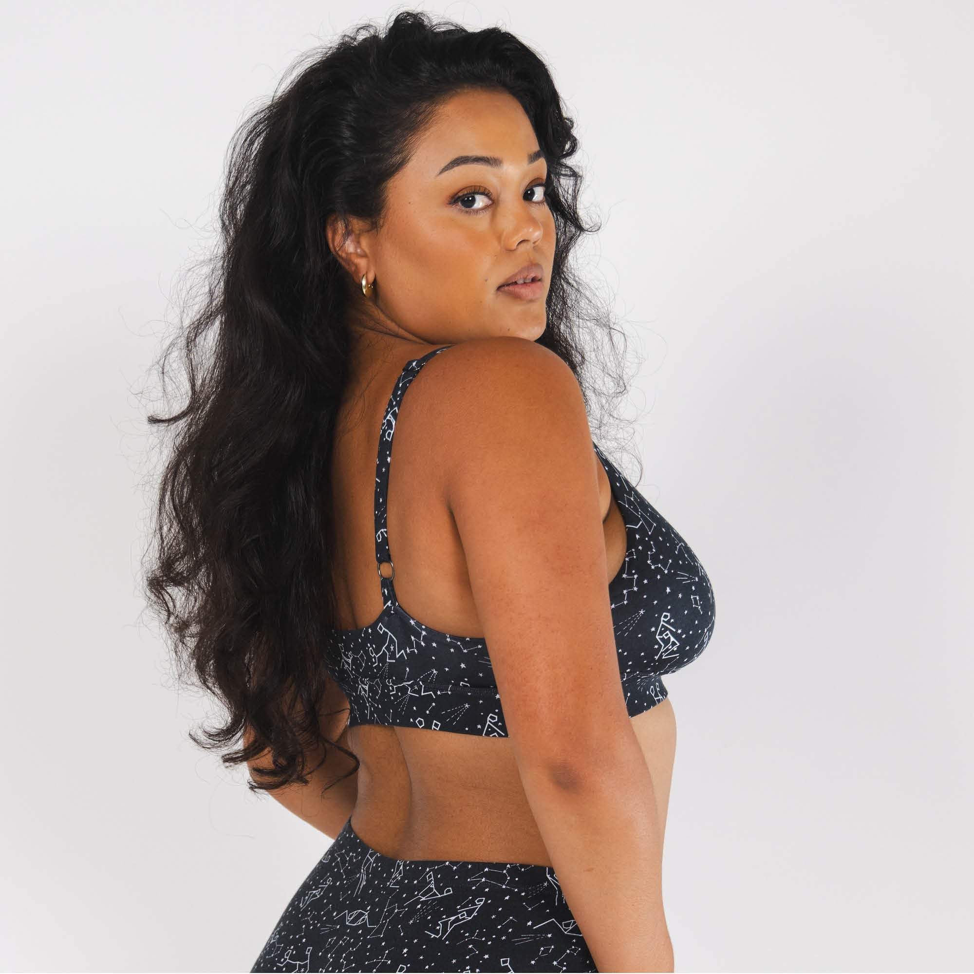 The Big Bang | Glow in the Dark Constellation Boob Hammock™ Plunge Bralette - Shinesty - Flyclothing LLC