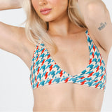 The Swanky | Retro Houndstooth Boob Hammock™ Triangle Bralette - Shinesty - Flyclothing LLC