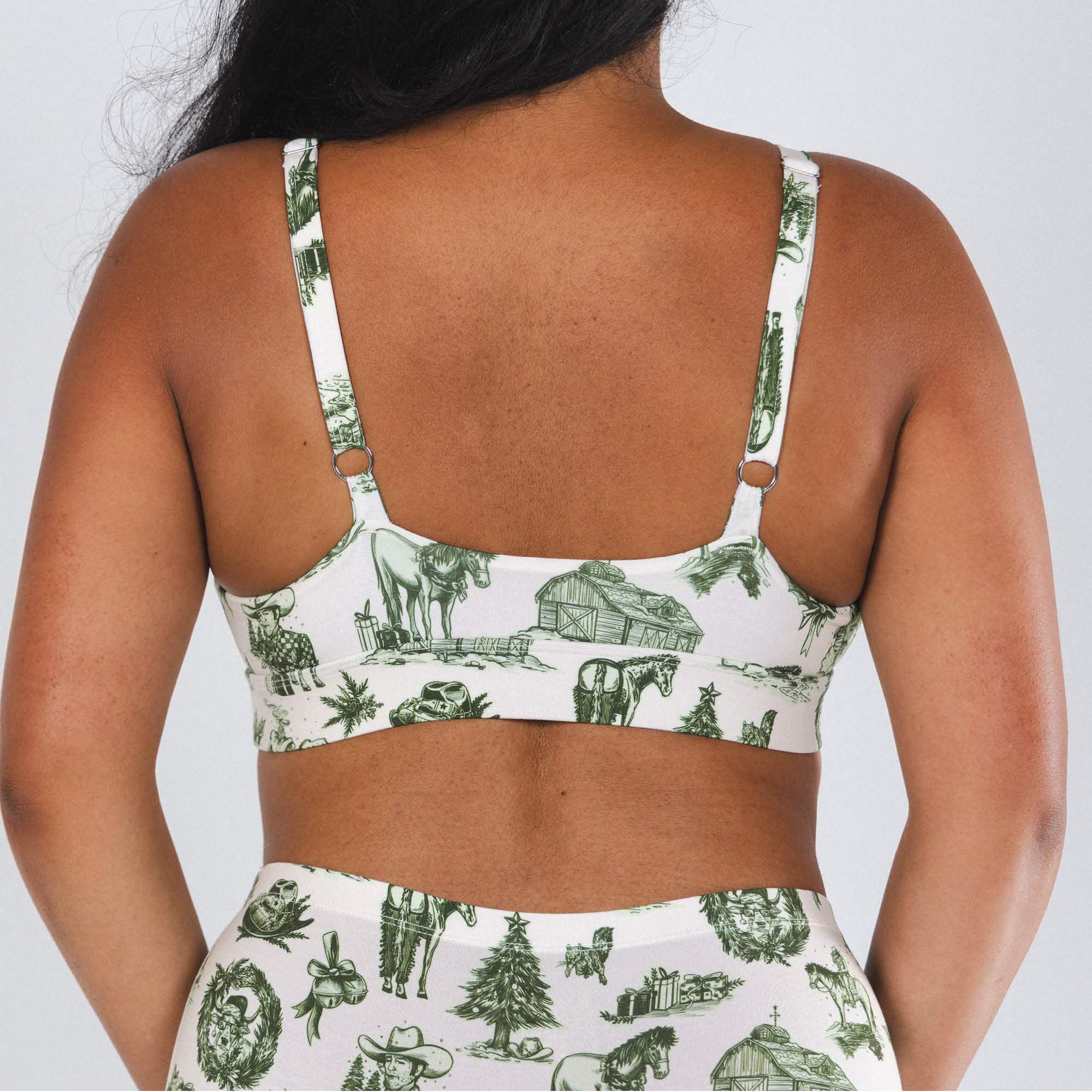 The Western Wonderland | Western Toile Boob Hammock™ Plunge Bralette - Shinesty - Flyclothing LLC