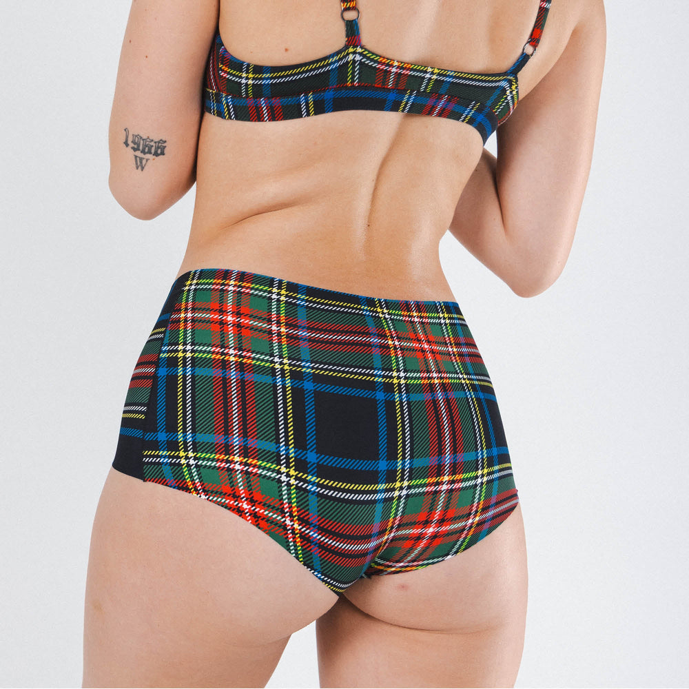 The Cappuccino | Holiday Tartan Plaid Women’s Seamless Boyshort - Shinesty - Flyclothing LLC