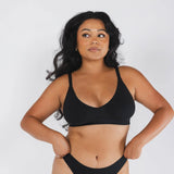 The Threat Level Midnight | Black Boob Hammock™ Plunge Bralette - Shinesty - Flyclothing LLC