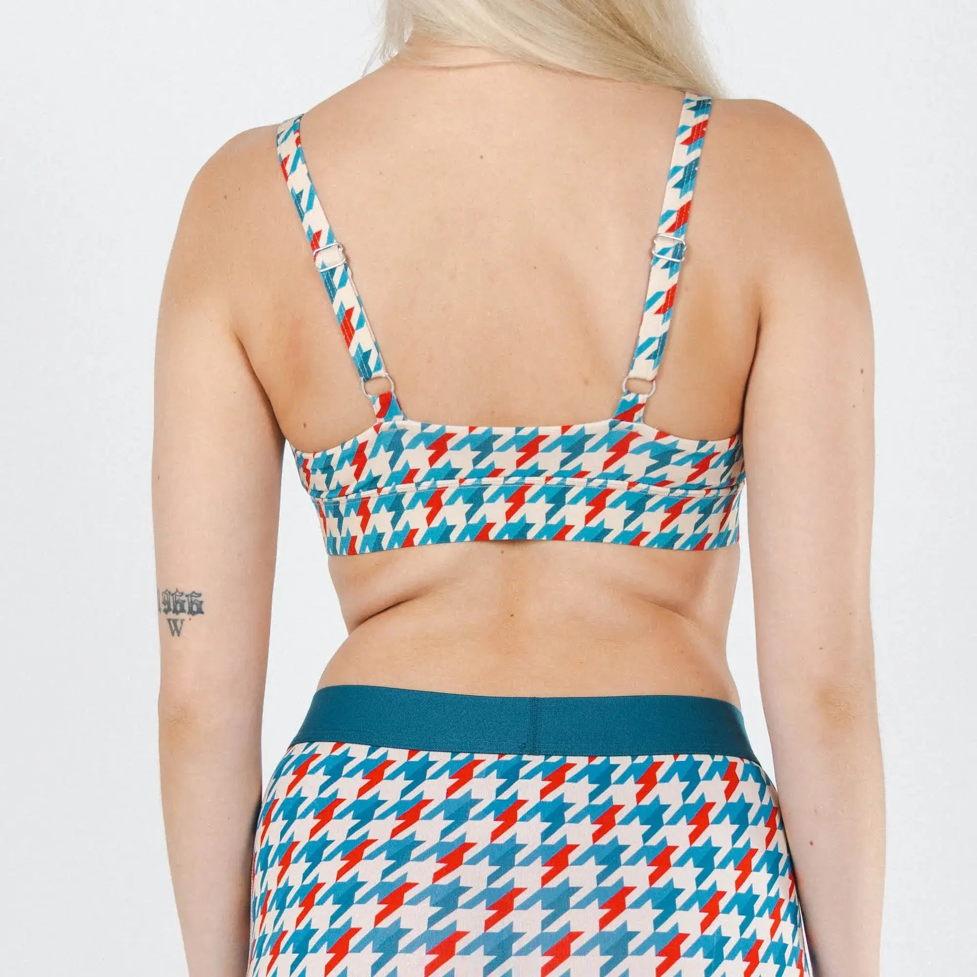 The Swanky | Retro Houndstooth Boob Hammock™ Plunge Bralette - Shinesty - Flyclothing LLC
