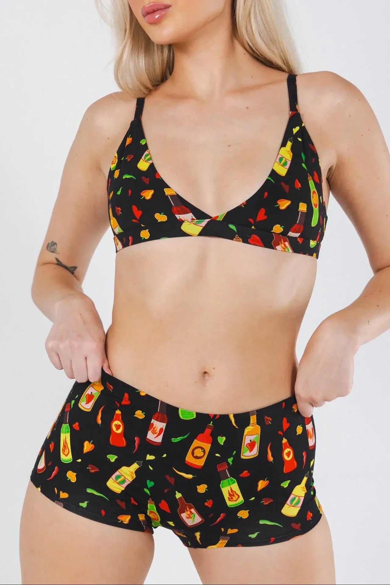 The Gotcha Sriracha | Hot Sauce Modal Boyshort Underwear - Shinesty - Flyclothing LLC