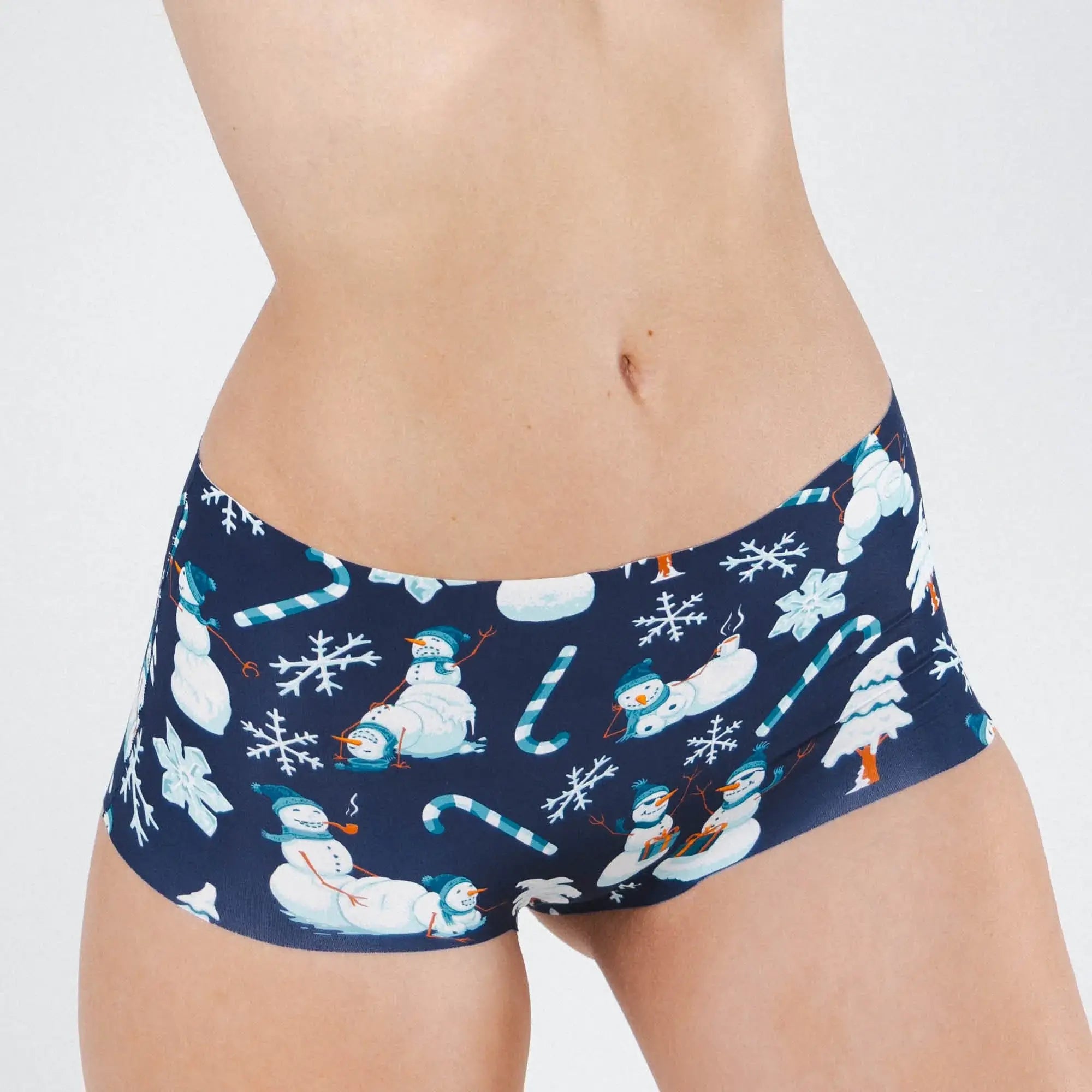 The Big Blizzard | Naughty Snowmen Women’s Seamless Boyshort - Shinesty - Flyclothing LLC