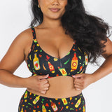 The Gotcha Sriracha | Hot Sauce Boob Hammock™ Plunge Bralette - Shinesty - Flyclothing LLC